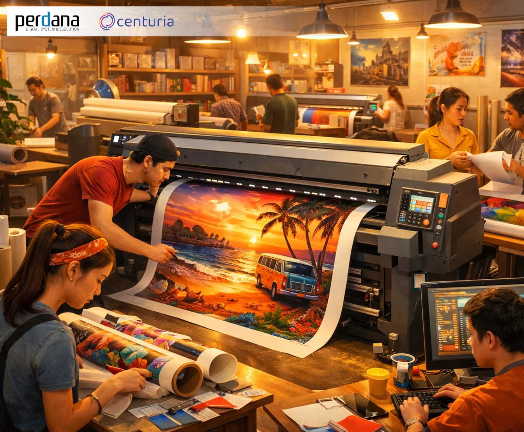 PERDANA CENTURIA : MEWARISI LEGASI, MEMBUKA ERA BARU LARGE FORMAT PRINTING