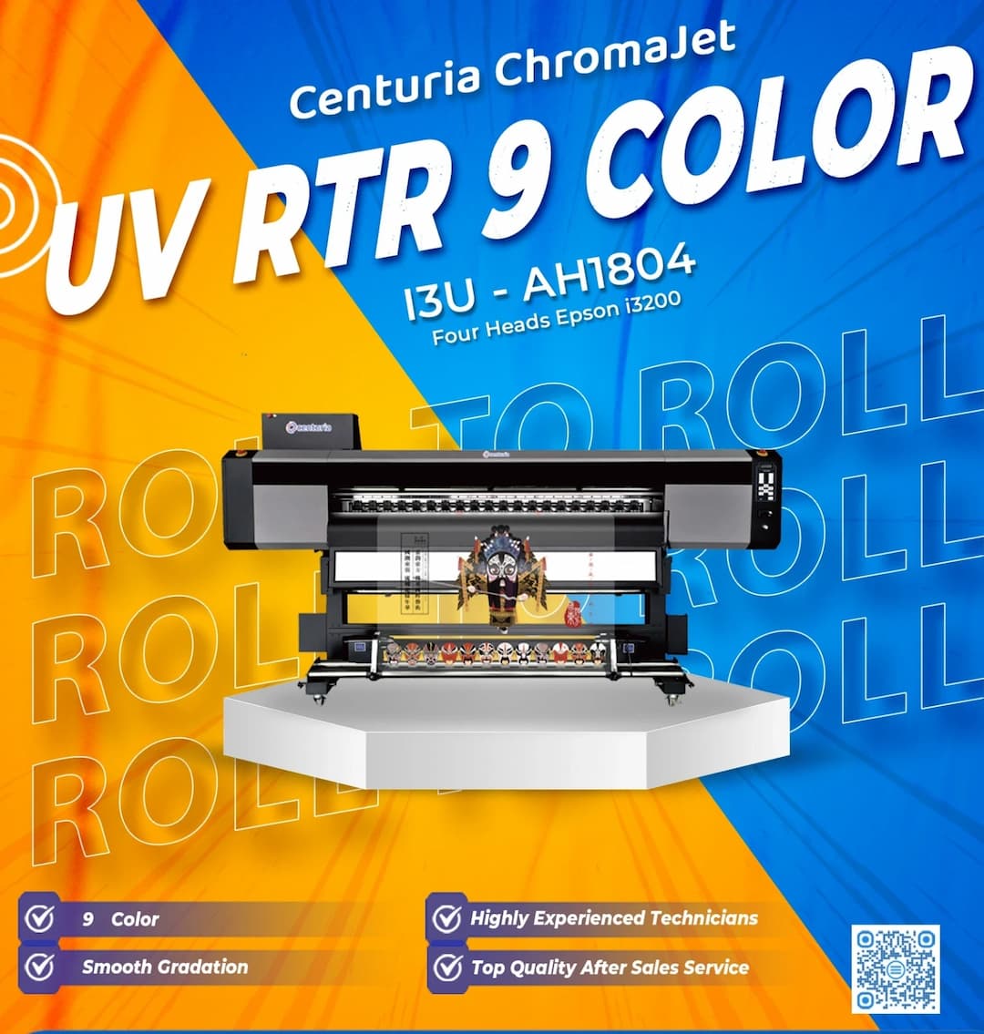 UV Roll to Roll 9 Color
1,8 Meter