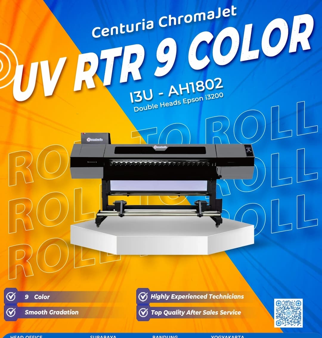 UV Roll to Roll 9 Color
1,8 Meter